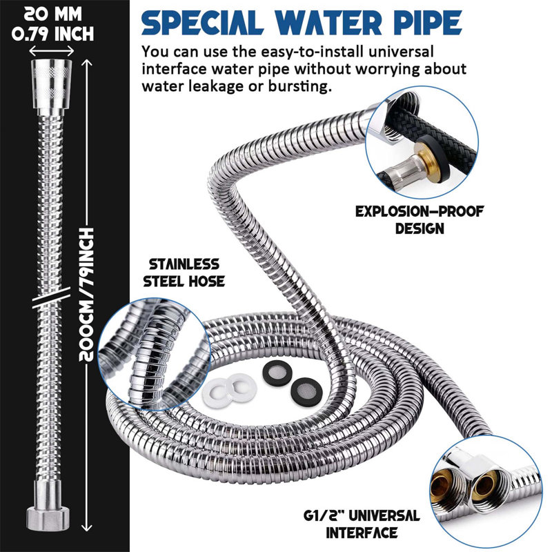 Handheld Shower Head, Matte Black
