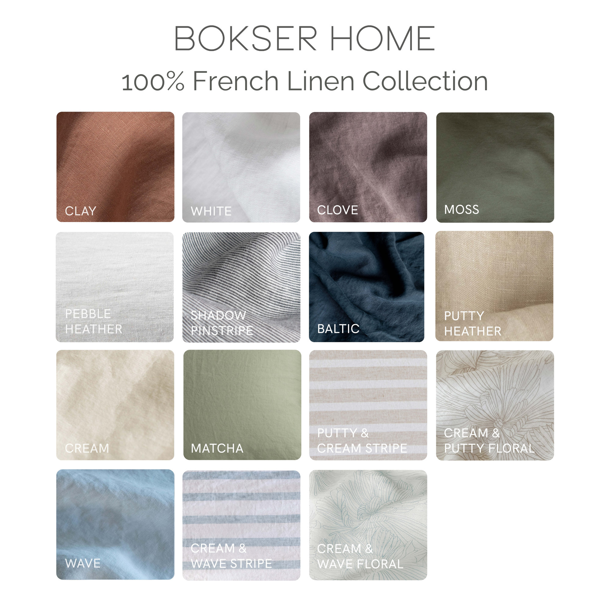 100% French Linen Sheet Set, California King Sheet Set with 2 Pillowcases, Baltic