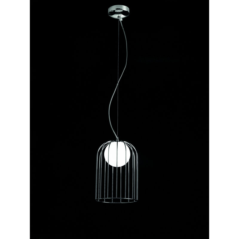 Kluvì 1 - Light Geometric Pendant, 150cm H x 19cm W x 19cm D, Chrome