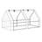 Portable Mini Greenhouse 6' X 3' White Outdoor With - Two Layer Pe Cover And Strong Steel Frame Assembly Structure