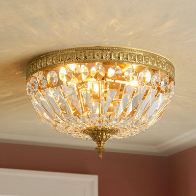 Plafonnier encastré en cristal 3 lumières Boatner
