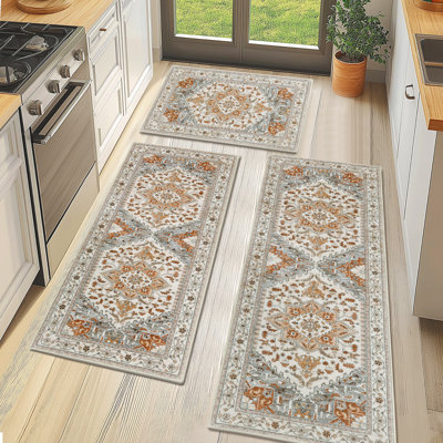 Non-Slip Washable Kitchen Mats (Set of 3)