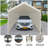 Carport, 12×20 Heavy Duty Portable Carport Garage Tent For Outdoor Storage Shelter White
