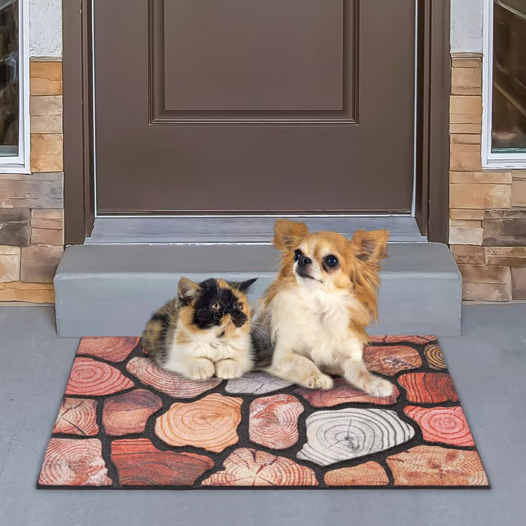 Millwood Pines Heavy Duty Outdoor Door Mat Indoor Enterway Rug Entrance ...