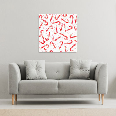 Canes Pattern - Wrapped Canvas Print