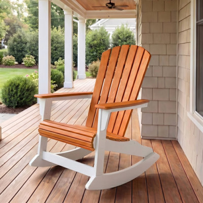 Chaise berçante Benno Adirondack, blanc