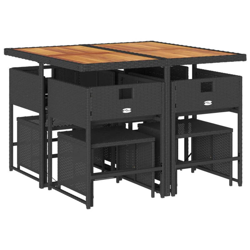 Ensemble repas avec coussins Hokku Designs, Blanc / noir, 8
