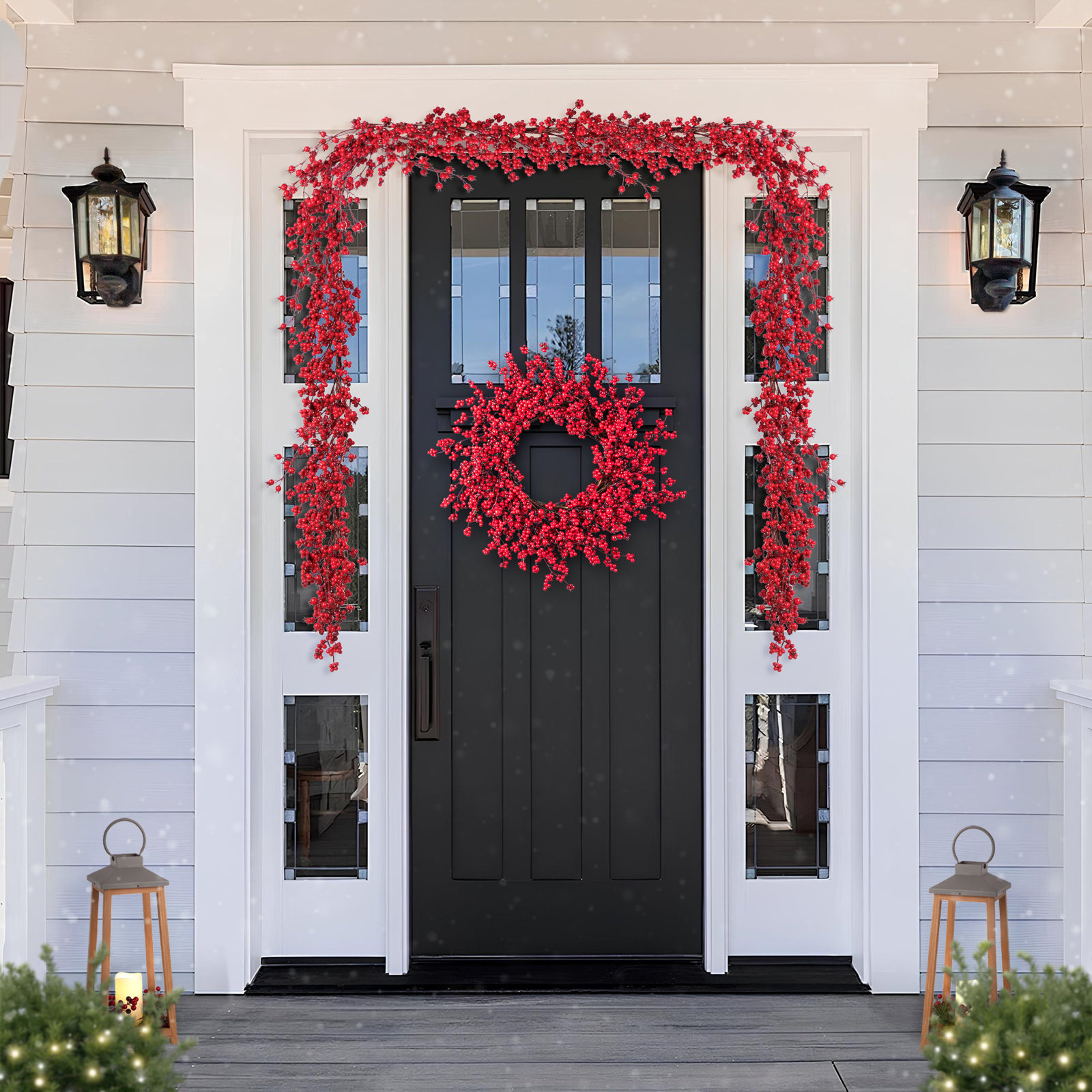 25D" Christmas Mini Red Berries Wreath