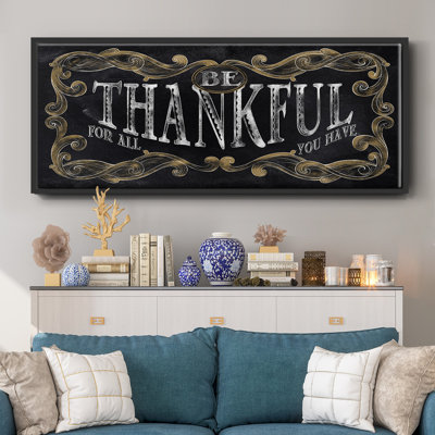 «Be Thankful», toile encadrée