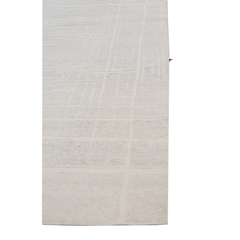 Contemporary, Stuart Street Collection Hand Knotted Wool Area Rug in White