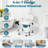 4-in-1 Bedside Commode Shower Wheelchair for Seniors and Disabled - Commode Chair with 4 Lockable Wheels, Detachable Bucket, Padded Seat and Armrests, Flip-Up Footrest, White-131132567