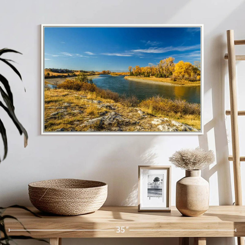 Missouri River Trail, Cadre flottant blanc, 25 po x 17 po