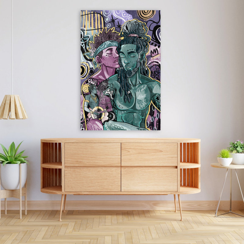 True Wealth - Multicultural Figurative Art, 48" H x 32" W