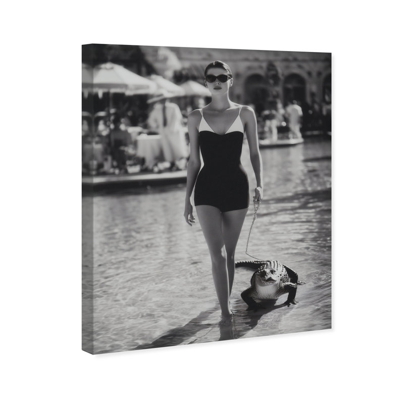 Reptilian Elegance I Canvas Fashion Print by Oliver Gal, Black Frame, 16 x 20, Gallery Wrapped, 36"H x 45"W