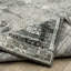 Tapis oriental en polyester tissé à la machine en gris-1375691686