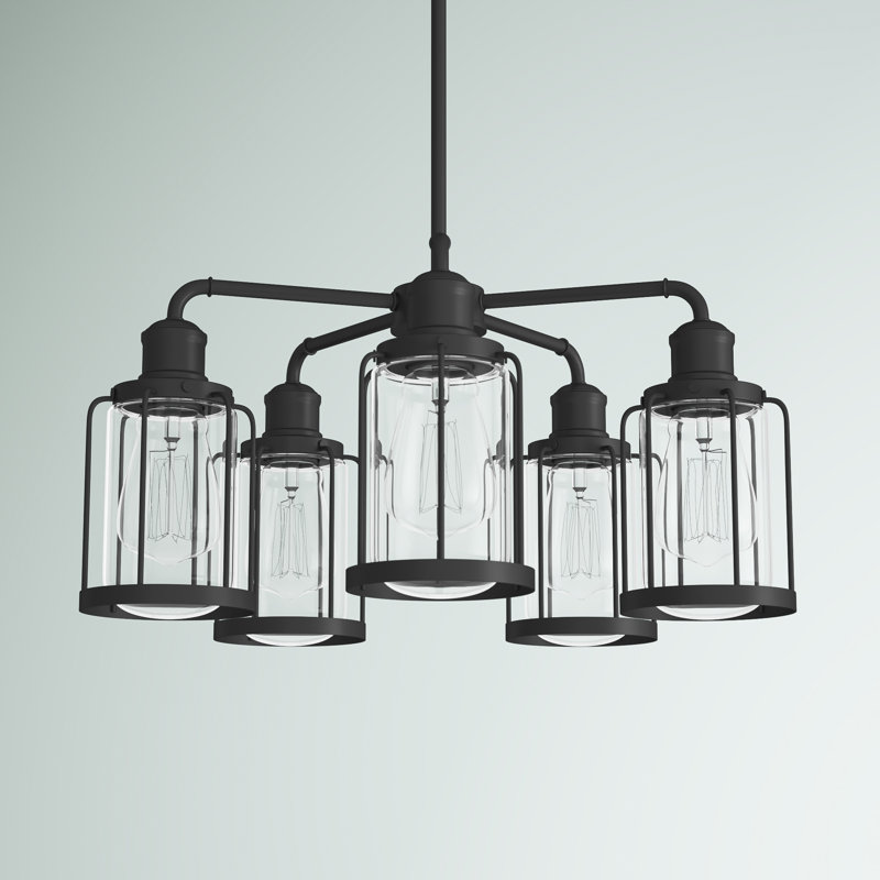 Leyden 5-Light Dimmable Metal Chandelier 