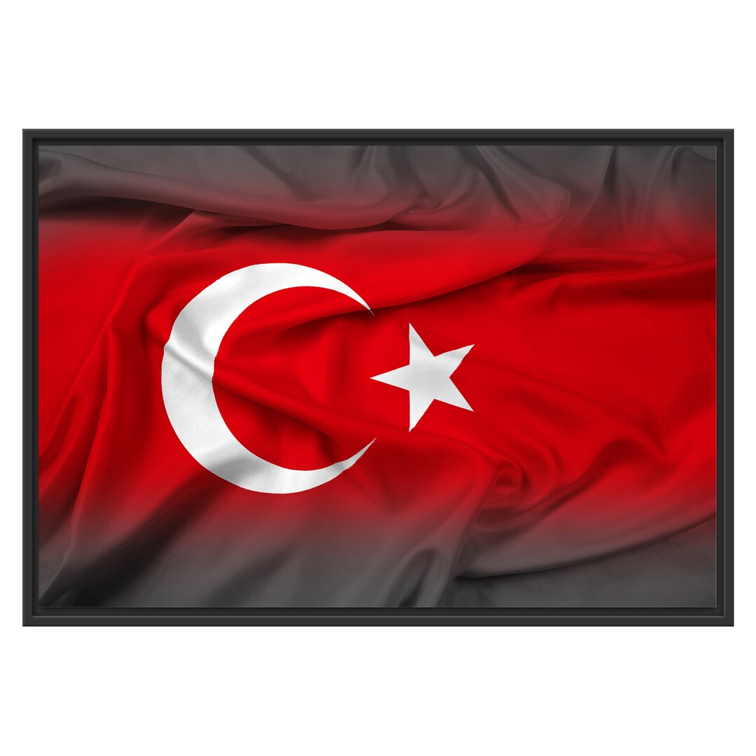 Gerahmtes Wandbild Flagge der Türkei