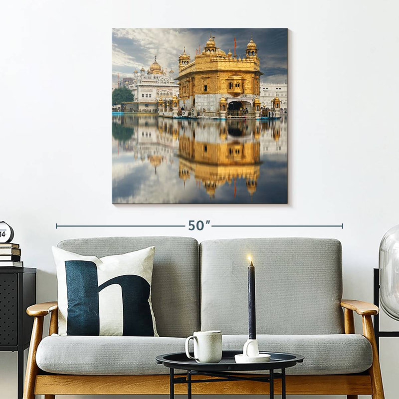 Nicci Golden Temple In India, 30" H x 30" W