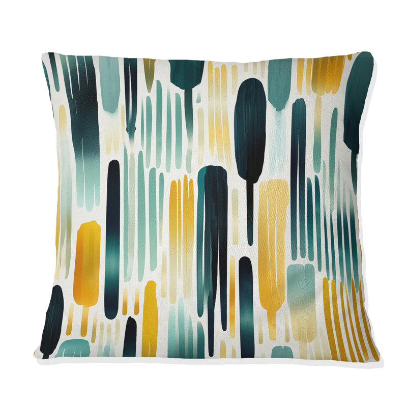Abstract Throw Pillow, 18"H x 18"W