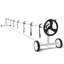 5.5 M Pool Cover Reel Set Adjustable Above Ground Pool Solar Cover Reel