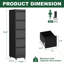 5 Drawers Metal Vertical File Cabinet With Lock On Wheels-812794828