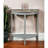 Table - Natural Oak & Gray Finish, With Versatile Storage Space Half-moon Console Practical