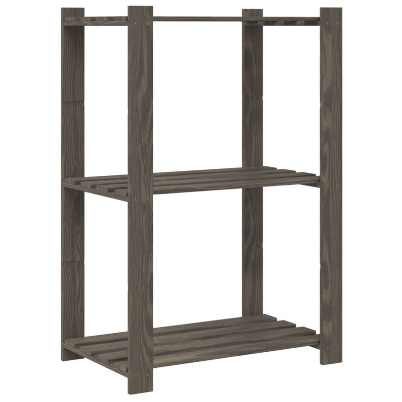 Geoffroy Steel Shelving Unit, 90cm H x 60cm W x 38cm D, Grey