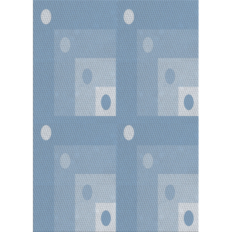 Tapis de la surface bleue en laine touffeté à la main Alldredge
