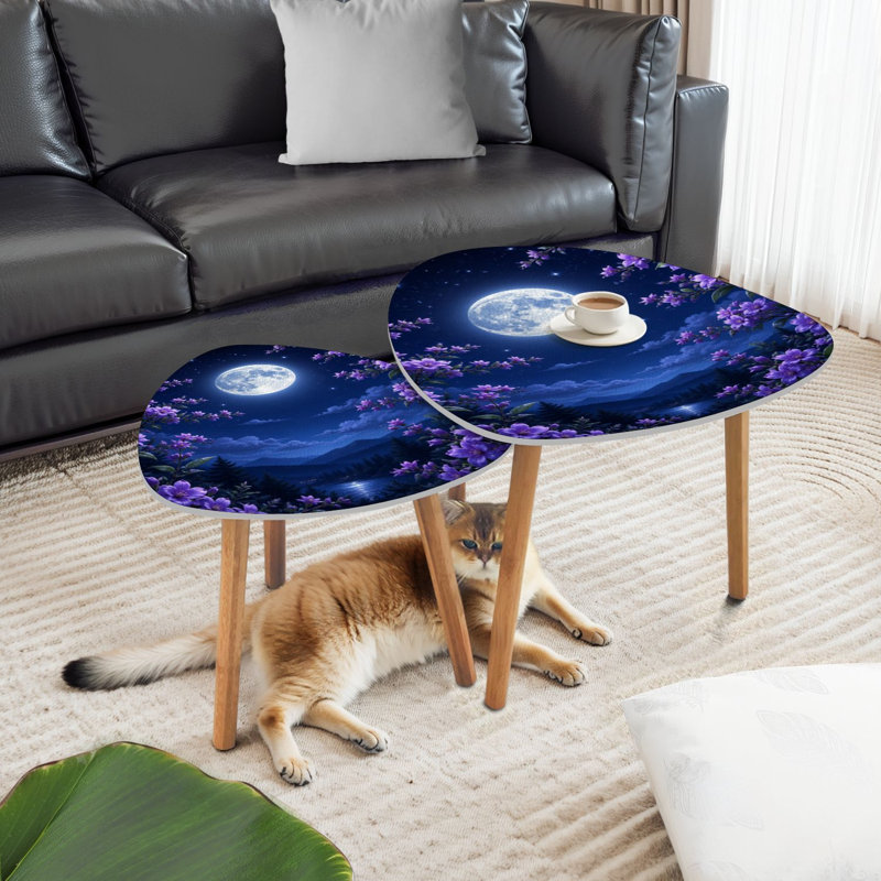 Ensemble de 2 tables basses gigognes Triangle