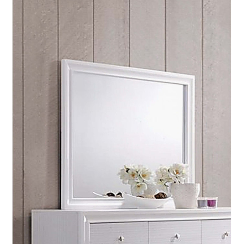 Miroir Naima, 36 po x 47 po, Blanc, Bois synthétique