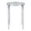 Table d'appoint ronde chromée avec pieds extérieurs fuselés