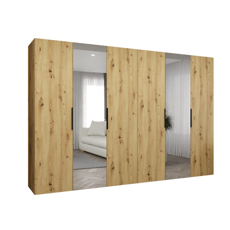 Stojadin Manufactured Wood Wardrobe, Oak