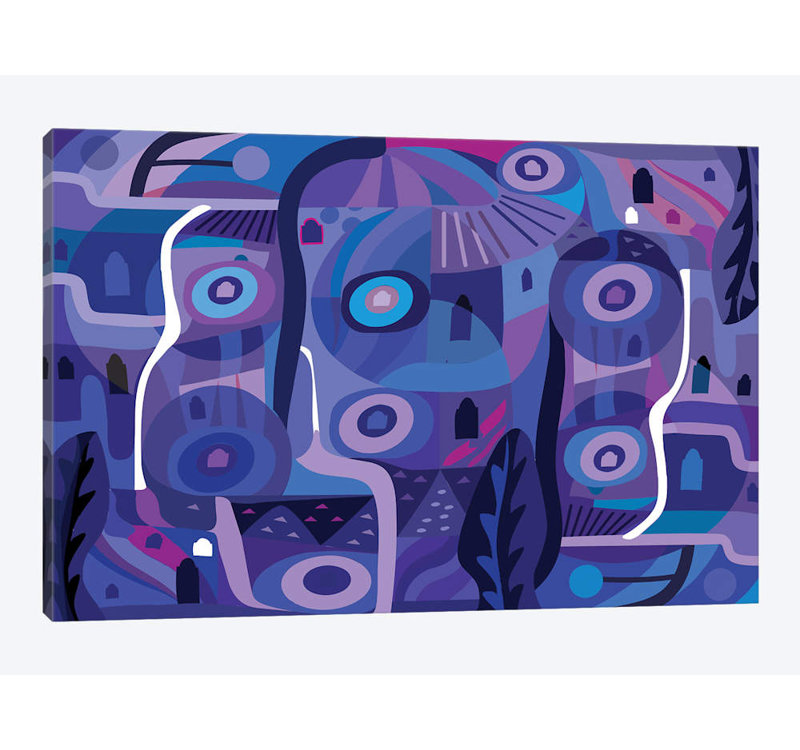 «Blue Pozole» par Charles Harker, impression sur toile tendue, H 8 po x l 12 po x P 0,75 po, Toile tendue, Pas de tapis