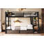 Metal Bunk Bed With Storage Shelves, LED Light Strip, And USB Power Strip-412211190