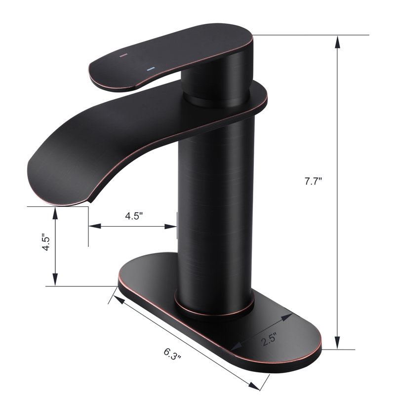 Single-handle Bathroom Faucet with Drain Assembly, Oil Rubbed Bronze