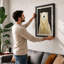 Polar Bear Portrait Minimalist - Framed Print-1326776243-1326776141