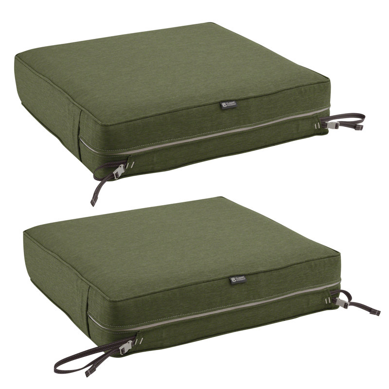 Pina Outdoor Lounge Chair Seat Cushion, Fern Green, 4" H x 22" W x 21" D
