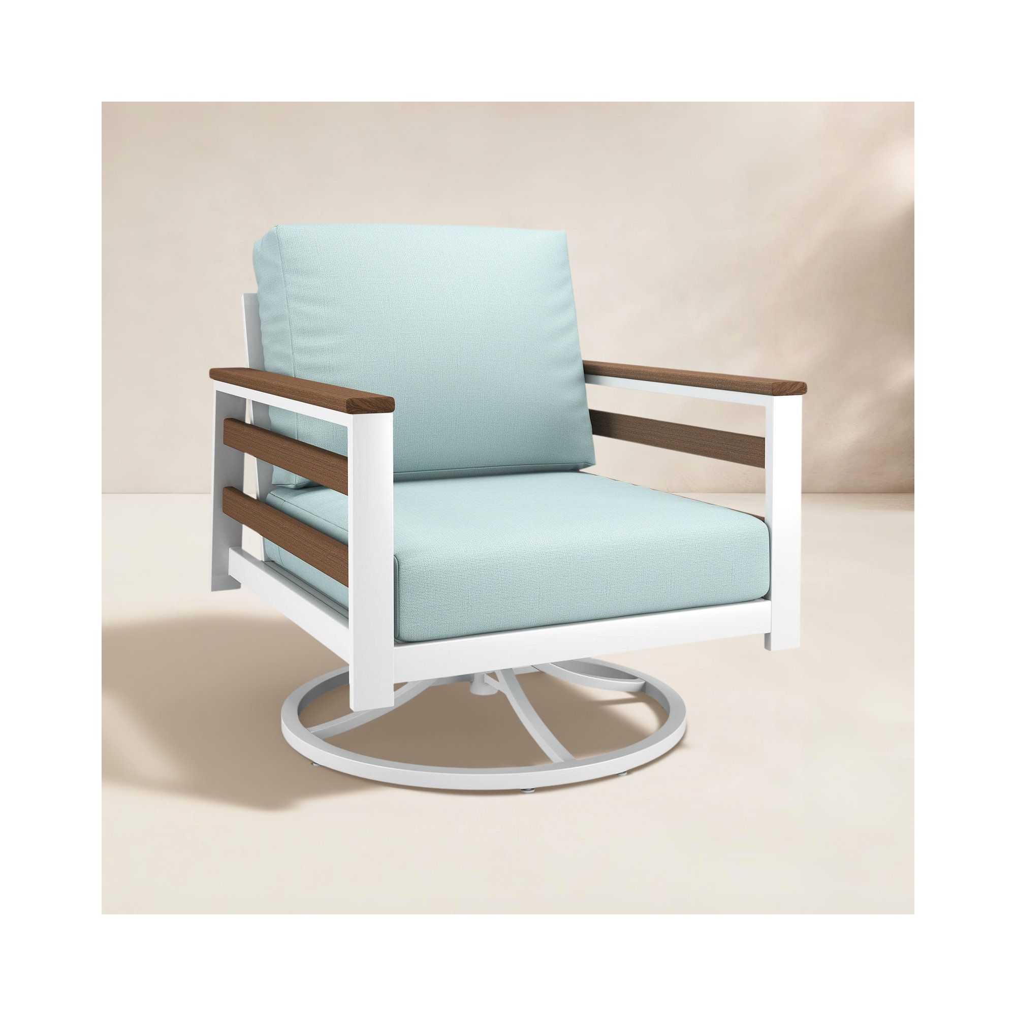 Townsend Metal Outdoor Rocking Chair With Sunbrella Cushion, Bliss Dew