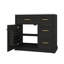 Ensemble de meuble-lavabo 36 po avec lavabo intégré, lavabo simple avec 4 tiroirs, porte à fermeture en douceur et tablette personnalisable, lavabo en céramique inclus-772241583-772241575