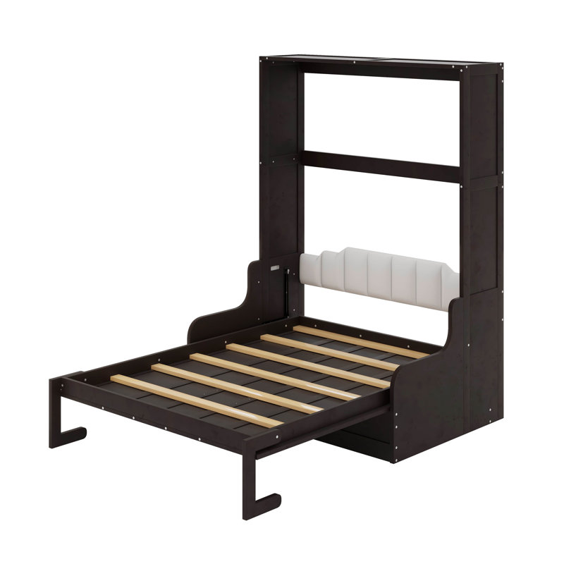 Grand lit escamotable avec coussin Murphy, Espresso