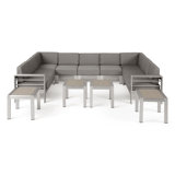Ensemble de conversation modulaire avec coussins 11 pièces Bunny Mebane