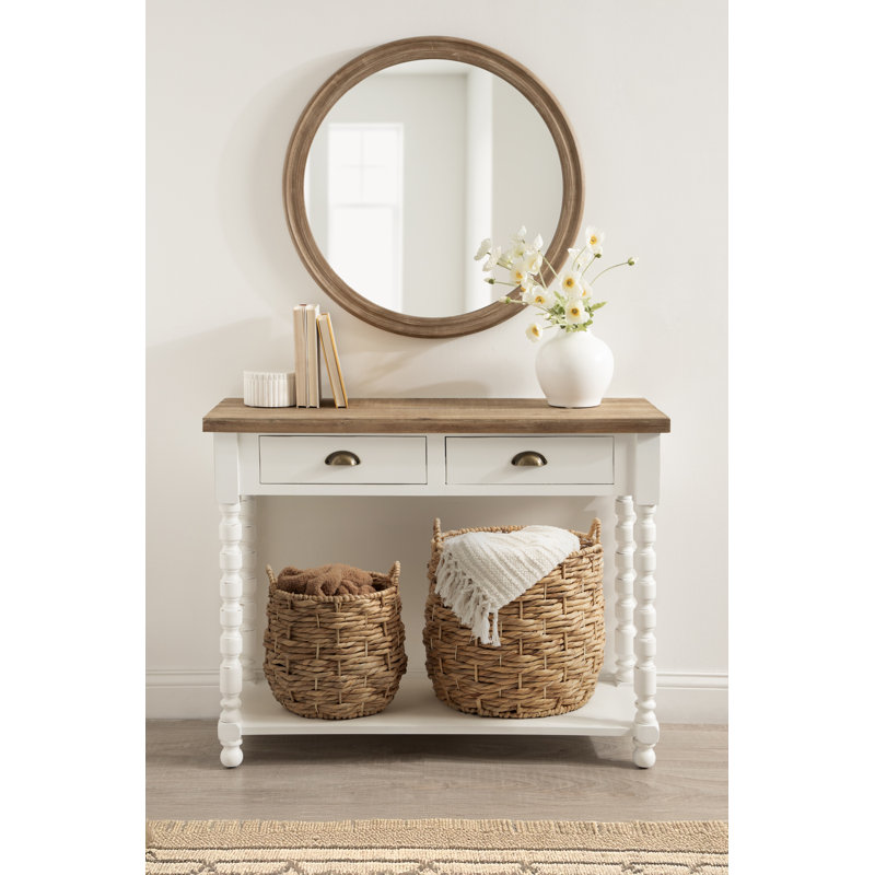 Ensemble de deux paniers de rangement tissés, Brun