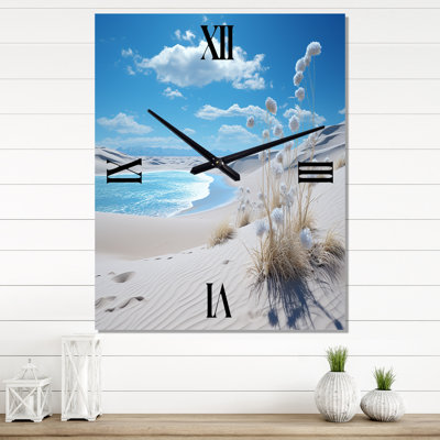 Horloge murale moderne Beach Dunes Grass I - Paysages