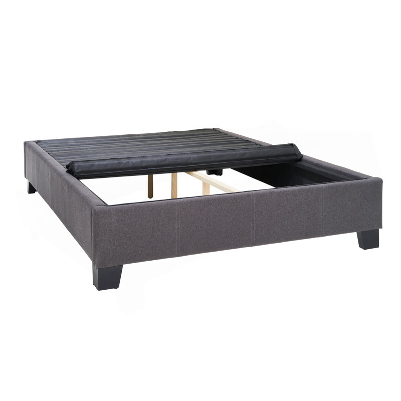 Base de lit tapissier Modern Contempo, Très grand lit, Gris