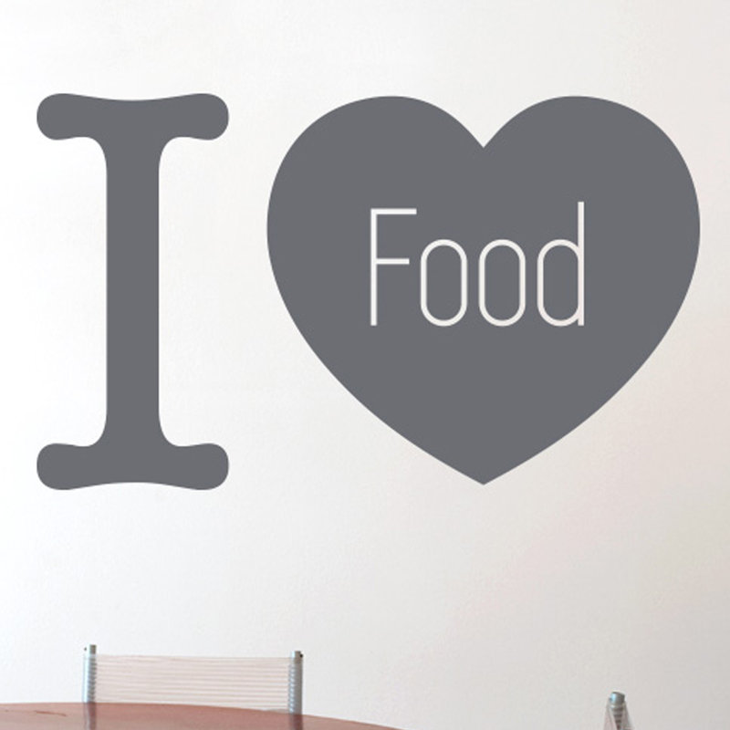Food & Beverage Wall Decal, Grey, Large