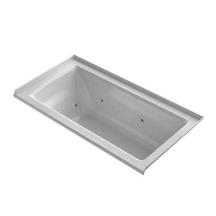 Archer® Alcove Whirlpool with Bask Heated Surface, Tile Flange and Left-Hand Drain