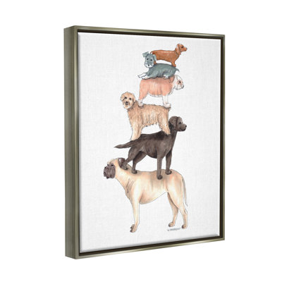 " Mixed Stacked Dog Breeds Standing Balancing " by Dishique