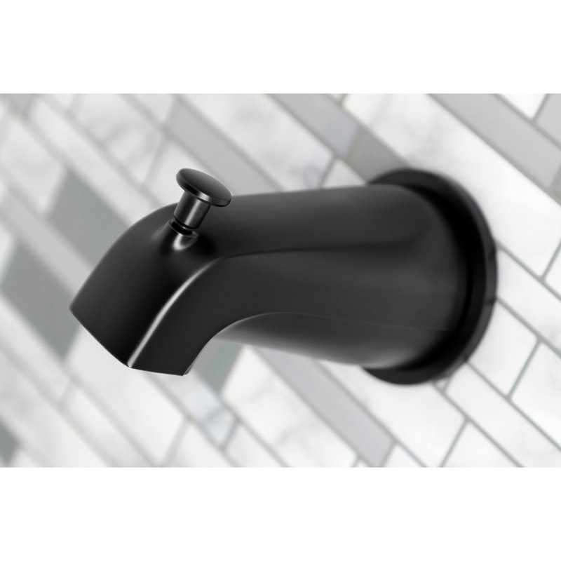 Kingston Brass Metropolitan Double-Handle Tub and Shower Faucet, Matte Black