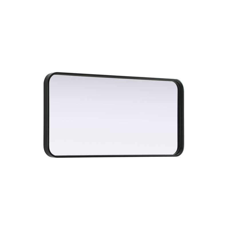Erath Contour Metal Mirror, 36" x 18", Black