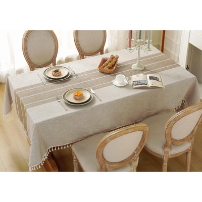 Rustic Tablecloth Cotton Linen Waterproof Farmhouse Tablecloth Burlap Table Cloths for Kitchen Dining Cloth Table Cloth